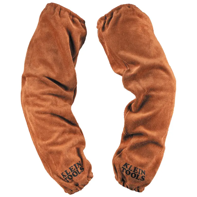 Klein Flame-Resistant Leather Welding Sleeves – Heavy-Duty Arm Protection for High-Heat Applications