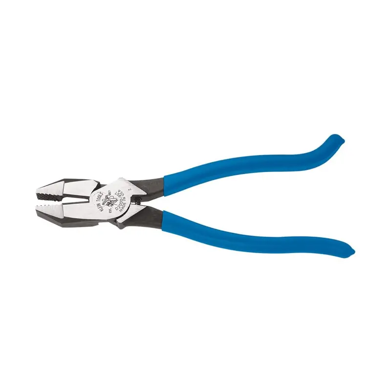 Klein Heavy-Duty Ironworker Pliers – 9-Inch, Built for Rebar, ACSR, Nails & Hardened Wire