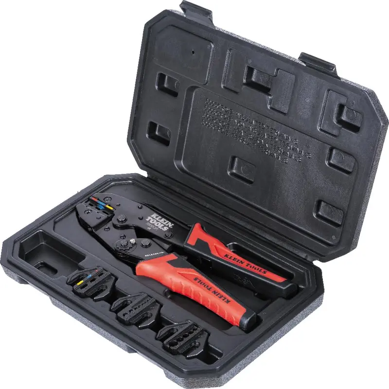 Klein Tools 3000CRKIT Ratcheting Crimper Kit for 10–22 AWG Wire Terminals