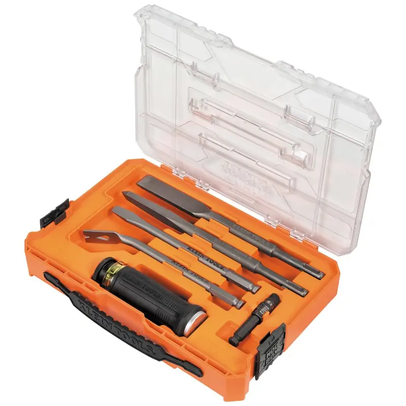 Klein Tools 32755SD 6-Piece SDS-Plus Chisel Bit Set with Comfort Grip Handle