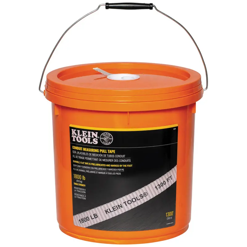Klein Tools 50131 Conduit Pull Tape — 1800-Lb Strength, 1300-Foot Length