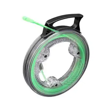 Klein Tools 50550 Glow-in-the-Dark Fish Tape – 20 ft Fiberglass, Nylon Tip, Stainless Connector