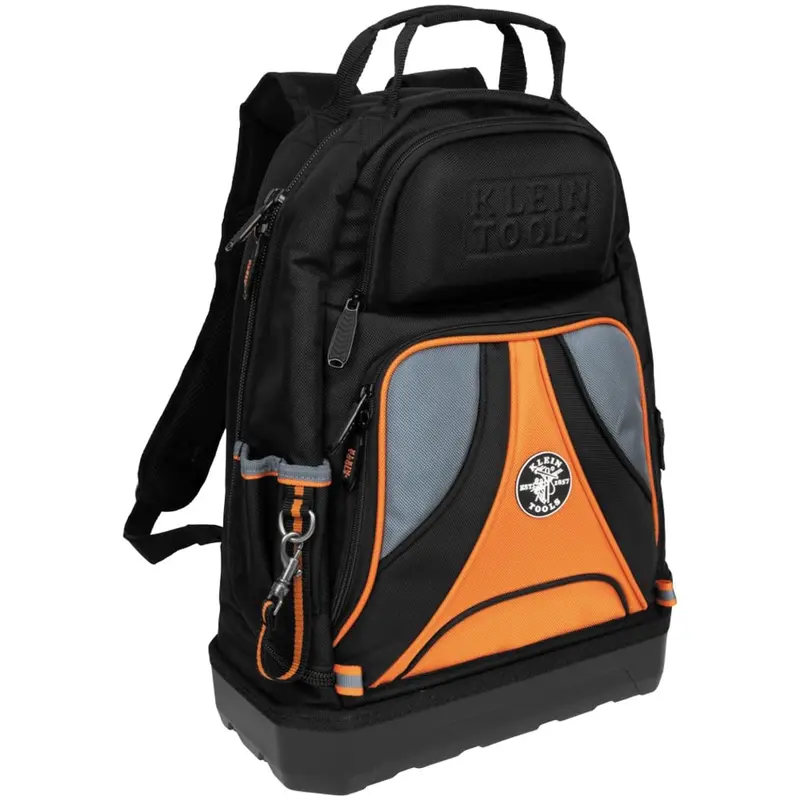 Klein Tools 55421BP-14 Tradesman Pro Backpack Tool Bag – 39 Pockets, Black, 14″ Tall