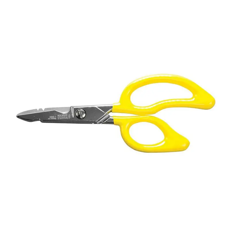 Klein Tools 6.75″ All-Purpose Electrician’s Scissors — USA-Made with Cable-Cutting, Deburring & Serrated Blades