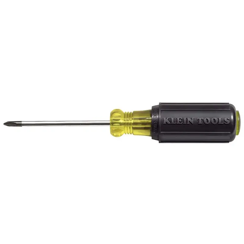 Klein Tools 603-3 #1 Phillips Screwdriver — 3-Inch Round Shank for General Use
