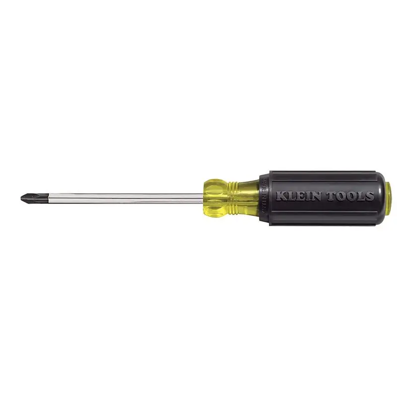 Klein Tools 603-4 #2 Phillips Screwdriver – 4-Inch Round-Shank Professional Model
