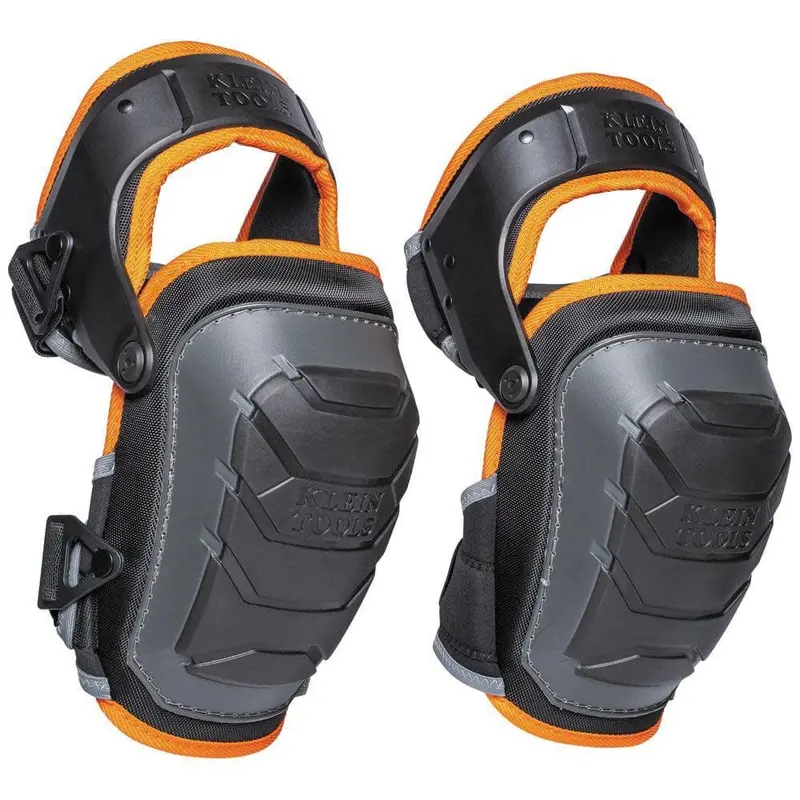 Klein Tools 60491 Hinged Gel-Knee Pads – Industrial-Grade Protection with Buckle Closure & Thigh Strap