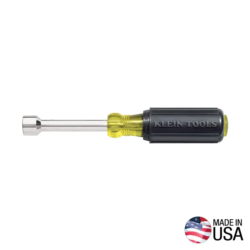 Klein Tools 630-3/8 Nut Driver – 3/8″ Size, 3″ Hollow Shaft for Tight Spaces
