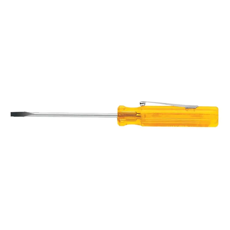 Klein Tools A131-2 1/8-Inch Keystone Pocket Clip Screwdriver — 2-Inch Round Shank