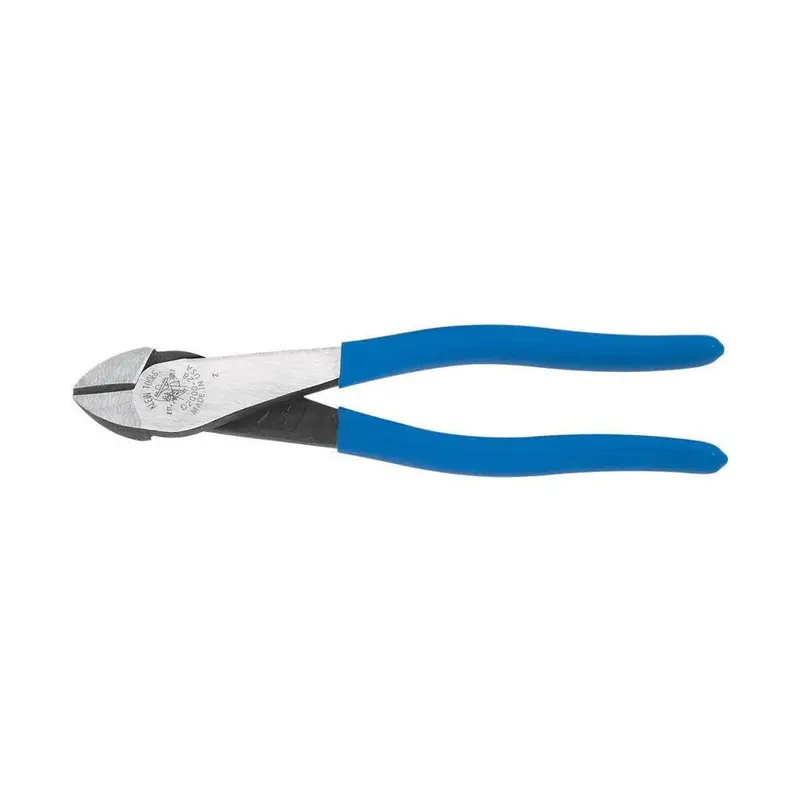 Klein Tools D2000-28 Angled Diagonal Cutting Pliers – 8-Inch USA-Made Heavy-Duty Wire Cutters for ACSR & Hardened Materials