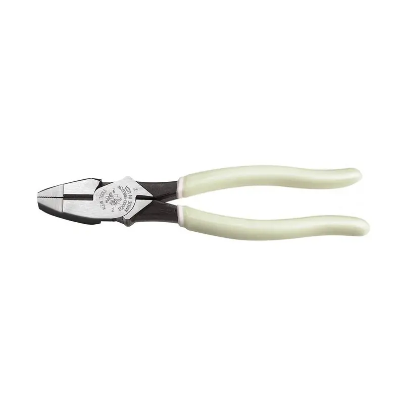 Klein Tools D20009NEGLW Hi-Viz Lineman’s Pliers – 9″ High-Visibility Cutters for ACSR, Nails & Hard Wire