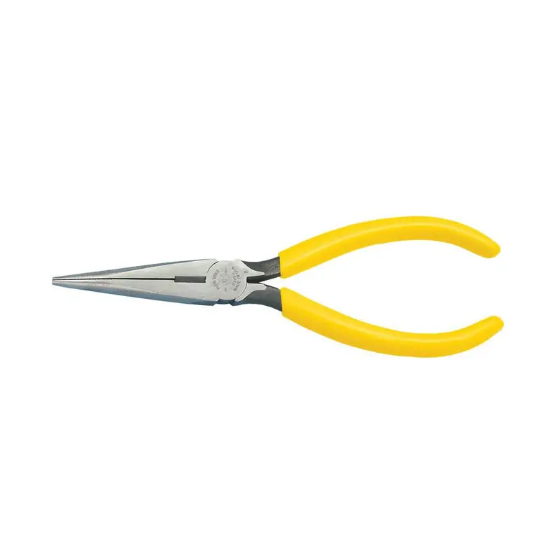 Klein Tools D203-7 7″ Heavy-Duty Needle-Nose Pliers – Long-Nose Side Cutters with Reinforced Alligator Jaw & Extended Leverage