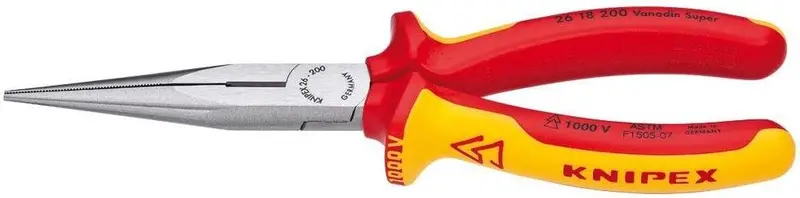 Knipex 26 18 200 8″ Long-Nose Pliers with Integrated Wire Cutter