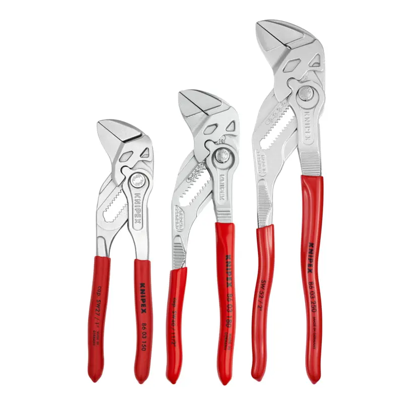 KNIPEX 3-Piece Adjustable Wrench Pliers Bundle