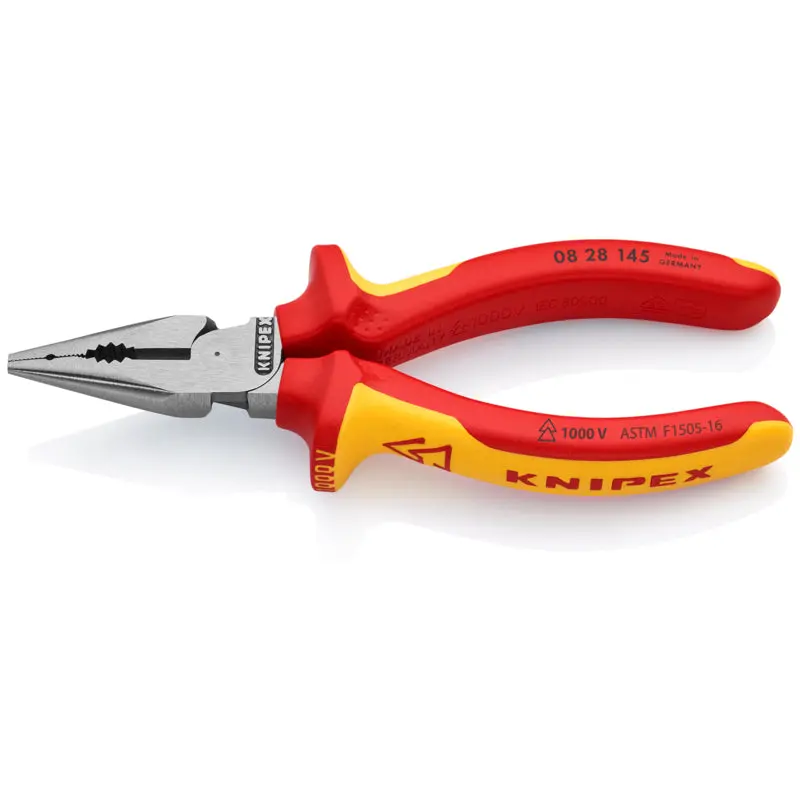 KNIPEX 5.75-Inch Insulated Needle-Nose Pliers – 1000V Rated, Precision Grip for Electrical Applications