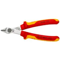 KNIPEX 5″ Electronics Super Knips – VDE-Certified 1000V Insulated Precision Cutting Pliers