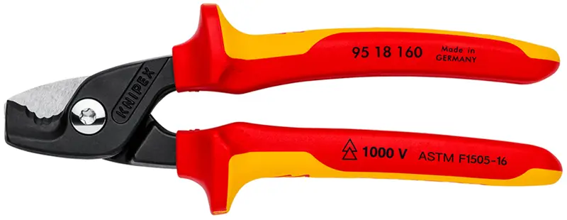 KNIPEX 6.25-Inch StepCut Cable Shears — 1000V Insulated
