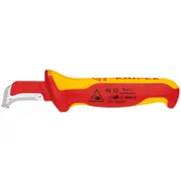 KNIPEX 7-Inch Insulated Dismantling Knife (1000V Rated)
