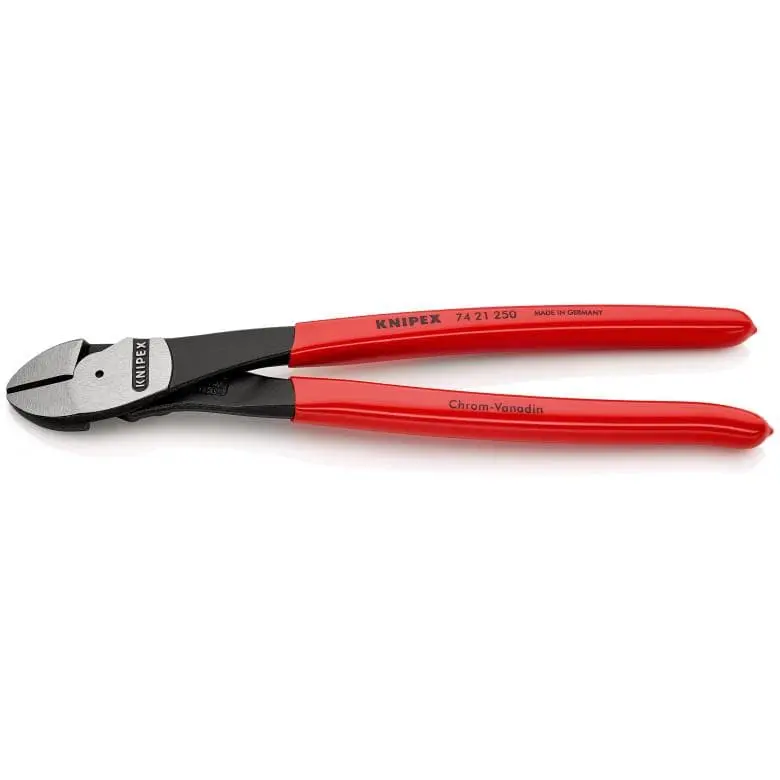 Knipex 74 21 250 High-Leverage 10″ Diagonal Cutter with Insulated Handles