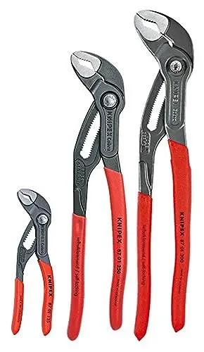KNIPEX Cobra 3-Piece Plier Set with Protective Keeper Pouch