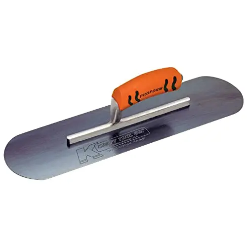 Kraft Tool Blue Steel Pool Trowel – 12″ × 3.5″, ProForm Handle