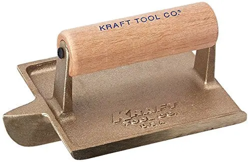 Kraft Tool Deep Bronze Groover – 6″ x 4-1/2″, Wood-Handle Masonry Scoring Tool