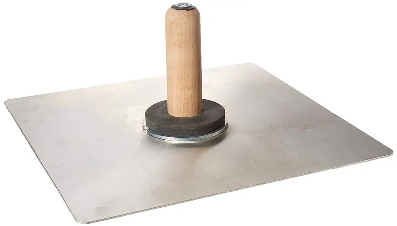 Kraft Tool Magnesium Hawk with Wood Handle – 14″ x 14″ Troweling Surface