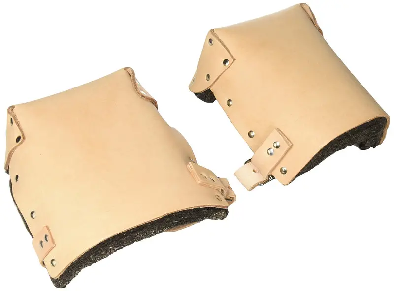 Kraft Tool WL088 Felt Leather Knee Pads – 1″ Thick, Comfort-Fit, Pair