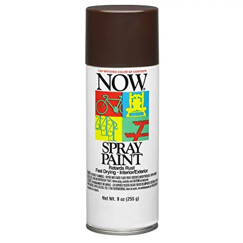 Krylon 21208 NOW Cocoa Brown Enamel Spray Paint – 9 oz Rich Matte-to-Satin Finish