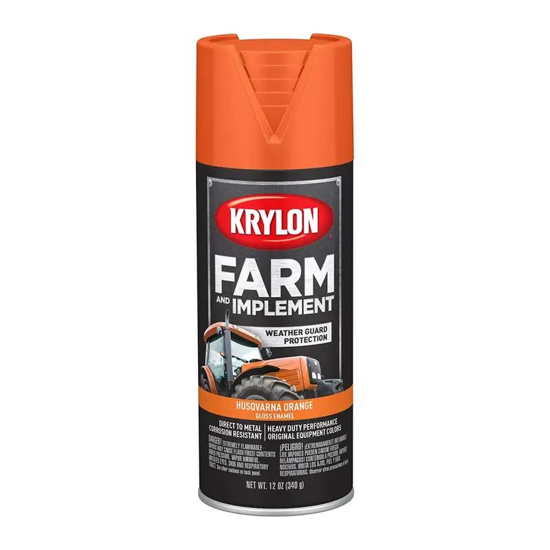Krylon Farm & Implement Paint – Husqvarna Orange Aerosol, 12 Fl Oz Can