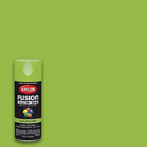 Krylon Fusion All-In-One Adhesive Spray Paint – Jungle Green, 12 oz