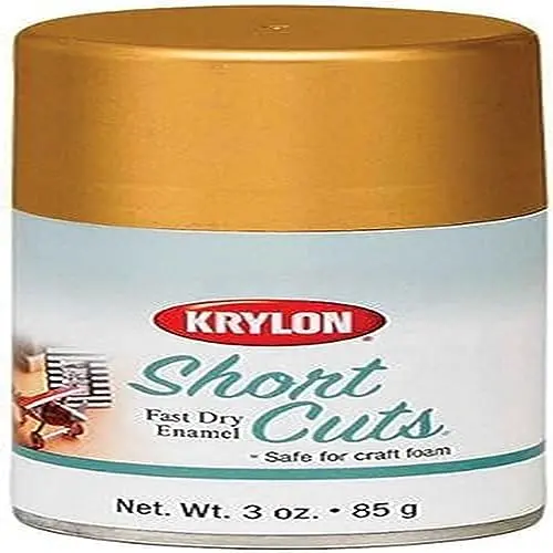Krylon Short Cuts Gold Leaf Aerosol Spray Paint – Metallic Finish, 3 oz Compact Can (KSCS029)