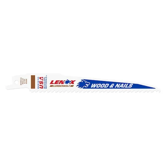Lenox 20572656R Bi-Metal Reciprocating Saw Blades – 6″, 6 TPI, 5-Pack