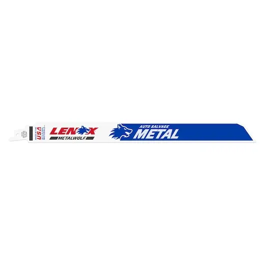 Lenox LAZER Heavy-Duty Reciprocating Blade — 9 Inch, 10 TPI, Optimized for Thick Metal