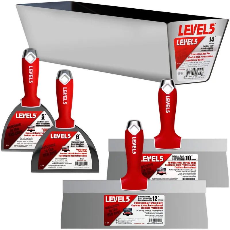 LEVEL5 Stainless Steel Finishing Hand Tool Set – Professional-Grade, Precision-Machined Components