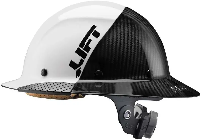 LIFT DAX Fifty 50 Carbon Fiber Full-Brim Hard Hat – Lightweight ANSI/ISEA Certified Head Protection