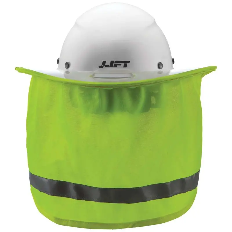 LIFT Safety DAX Cap Sunshade – Hi-Visibility Green, One-Size-Fits-Most Design
