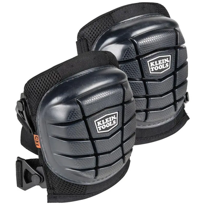 Lightweight Gel Knee Pads with Slip-Resistant Rubber Caps and Adjustable Straps – Klein Tools Model 60184