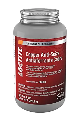 Loctite 555336 Copper Anti-Seize Lubricant – 8-Ounce Brush-Top Formula for High-Temp Thread Protection and Assembly Ease
