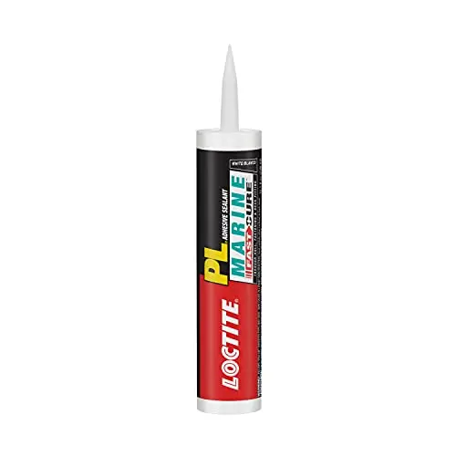 Loctite PL Marine Fast-Cure Waterproof Adhesive Sealant – 10 fl oz Cartridge for Fiberglass, Vinyl, Glass & More