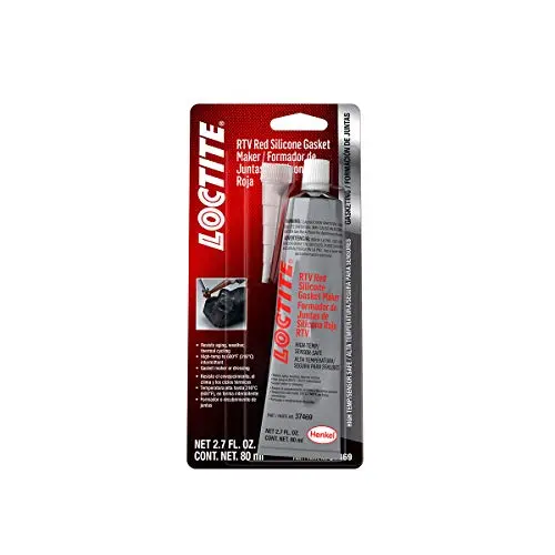 LOCTITE RTV Red High-Temperature Silicone Sealant for Automotive Metals – Flexible, Sensor-Safe, 80 ml Tube