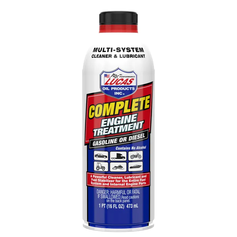Lucas Oil 10016 Complete Engine Treatment – 16 oz Multi-Function Additive (12-Pack)