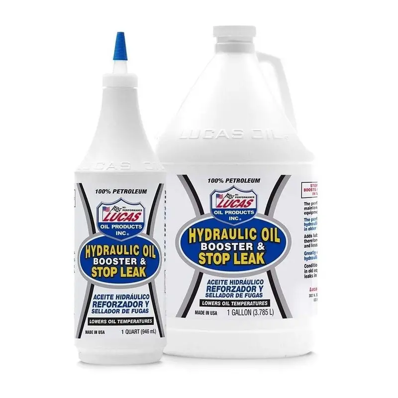 Lucas Oil 10018 Hydraulic Oil Booster & Stop Leak — 1-Gallon Concentrate, 4-Pack