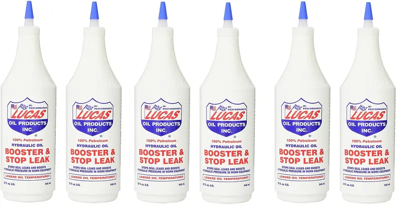 Lucas Oil 10019 Hydraulic Oil Booster & Stop Leak – 32 oz Bottle (6-Pack)