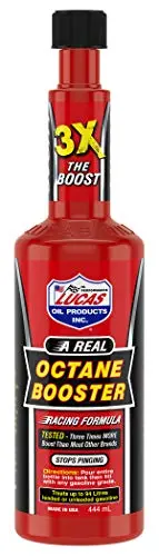 Lucas Oil 10026 Octane Booster – 15 oz Fuel Additive for Performance Engines