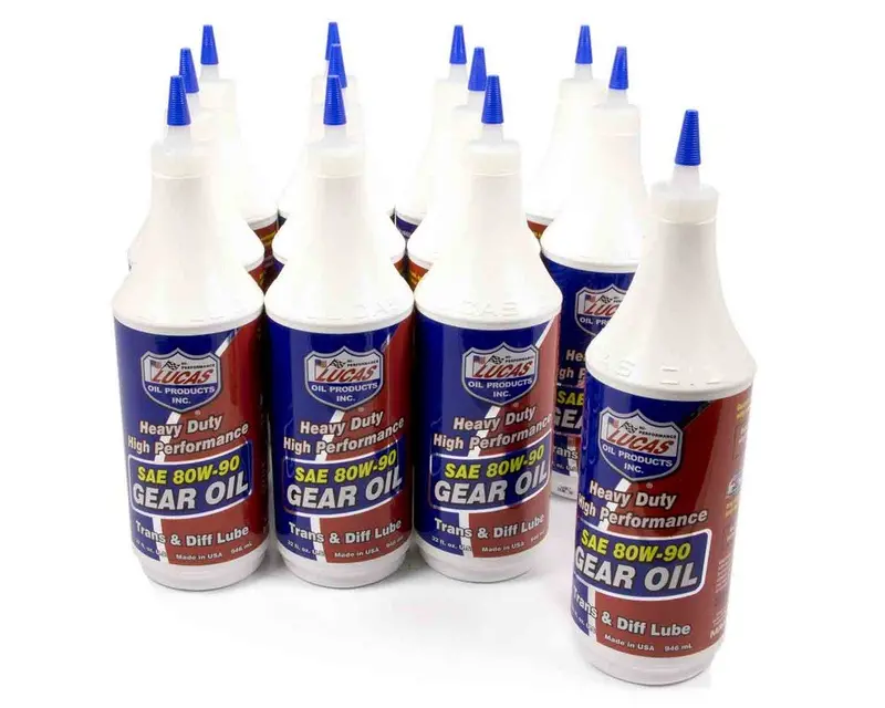Lucas Oil 10043-12 Heavy-Duty 80W-90 Gear Lubricant – EP Synthetic Blend, 12-Unit Pack