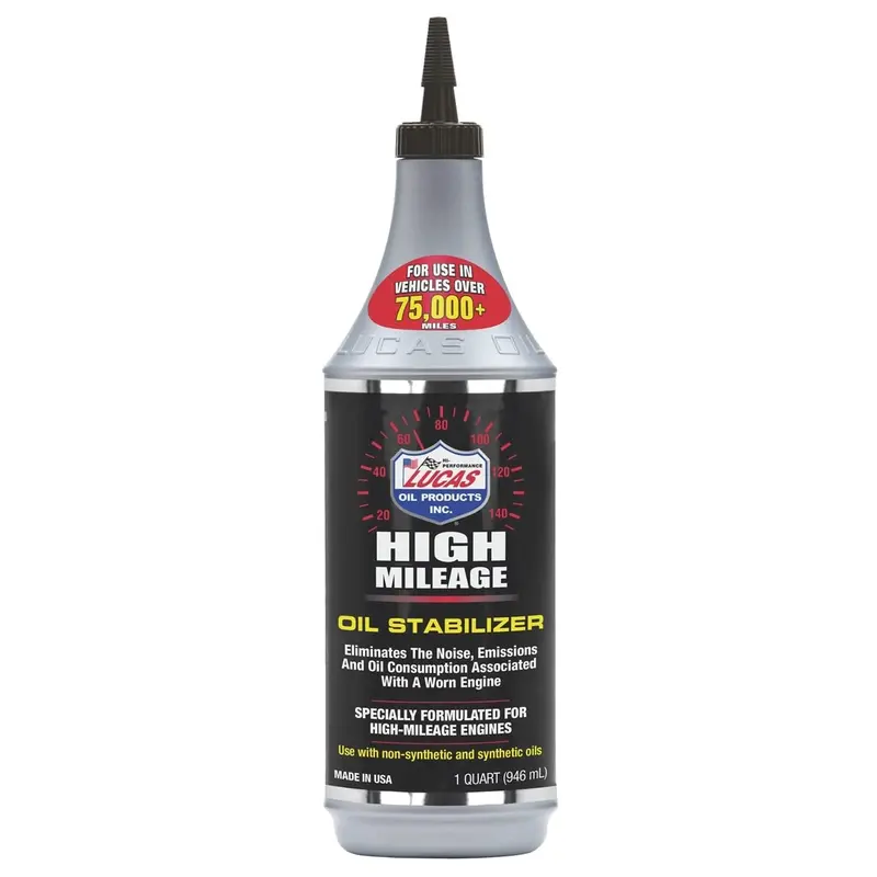 Lucas Oil 10118 High-Mileage Engine Oil Stabilizer – 1 Quart Formula