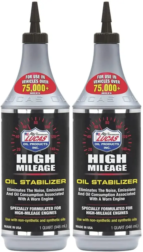 Lucas Oil 10118 High Mileage Engine Oil Stabilizer – 2-Unit Pack