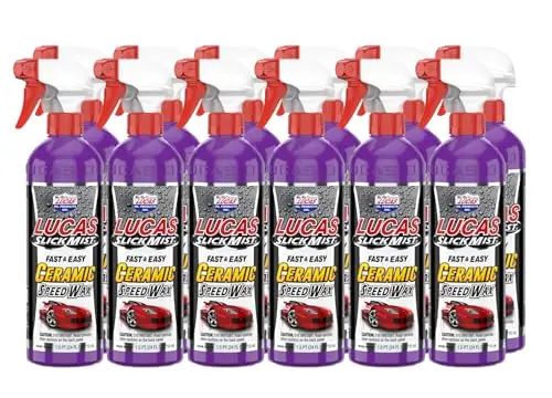 Lucas Oil 11294 Slick Mist Ceramic Speed Wax – 24 oz Hydrophobic Detailing Enhancer