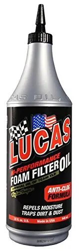 Lucas Oil High-Performance Foam Air Filter Oil – 1 Quart Bottle